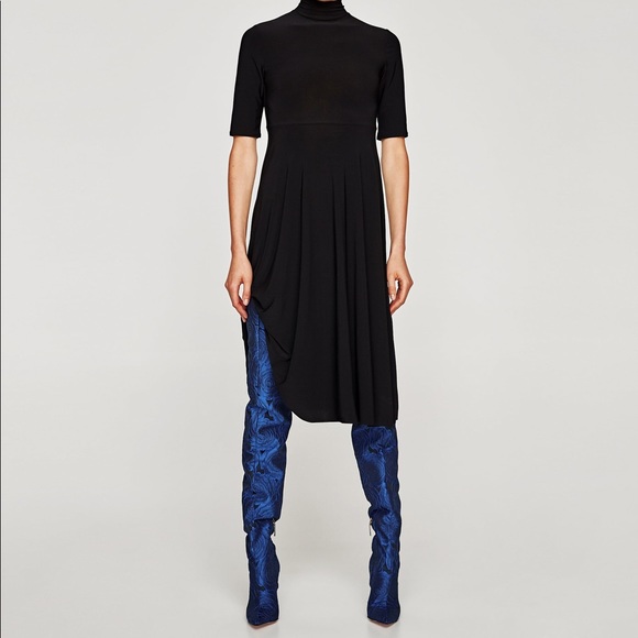 Zara Floral Over the Knee Fabric High Heel Boots - Picture 8 of 8